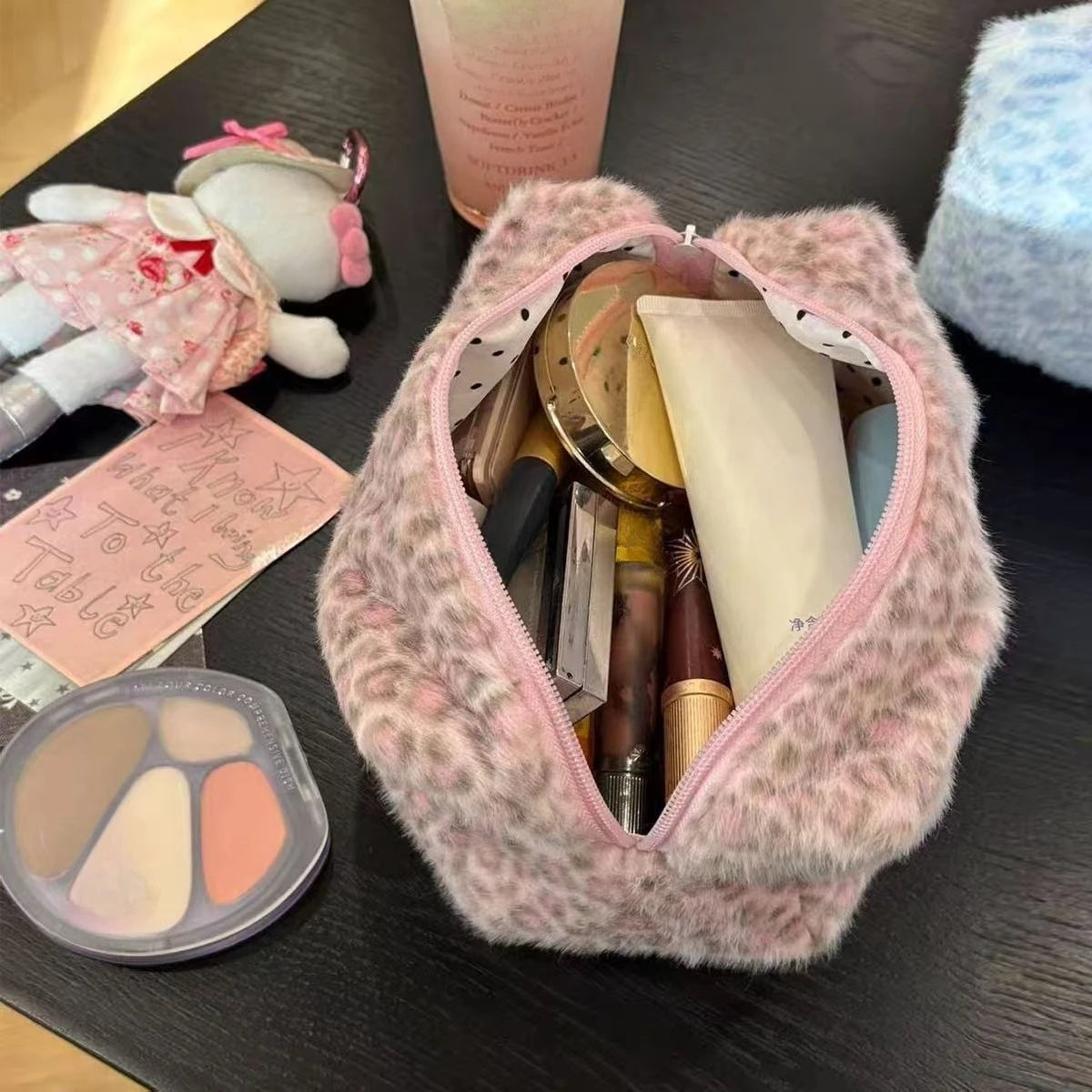 Plush Travel Cosmetic Bag